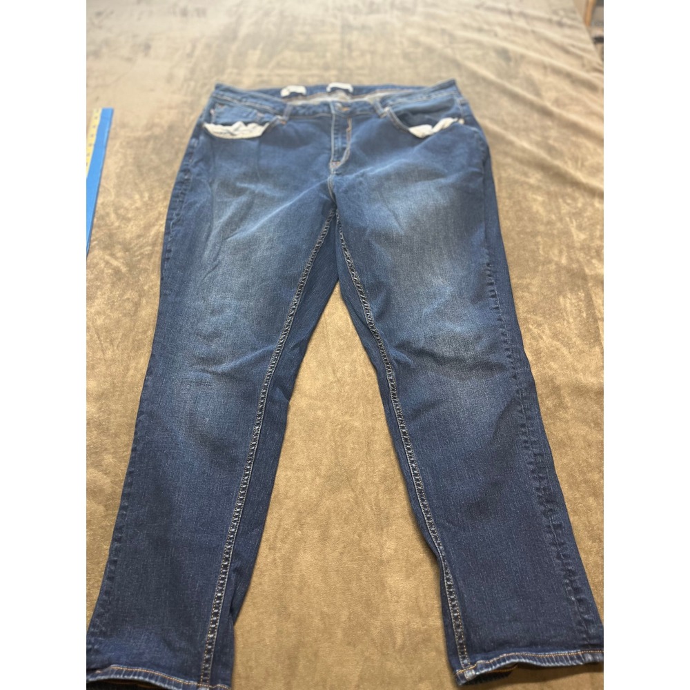 Vigoss Jagger Skinny Jeans Women's Dark Wash Denim Blue Size 22